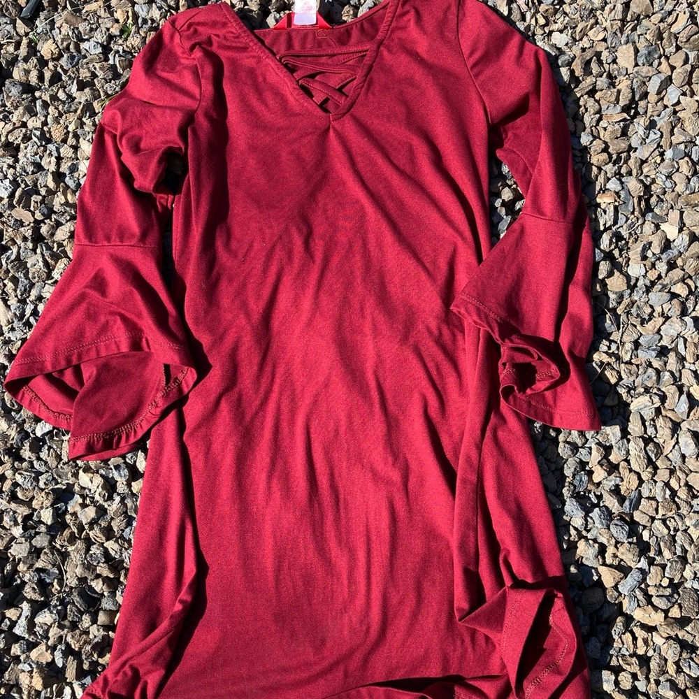 Girls 7/8 kiss red dress